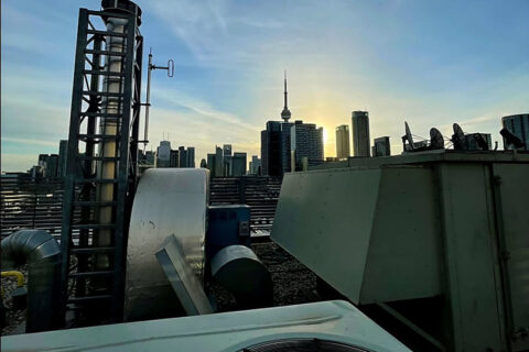 Cityscape at sunset