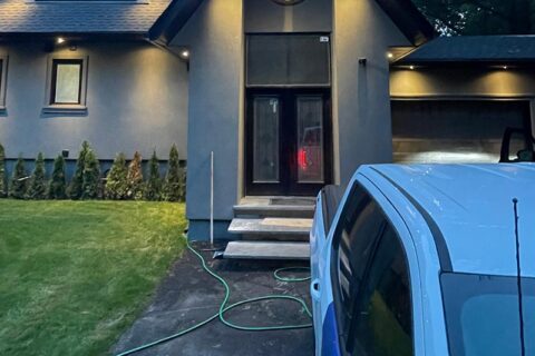 Front entrance of a modern house