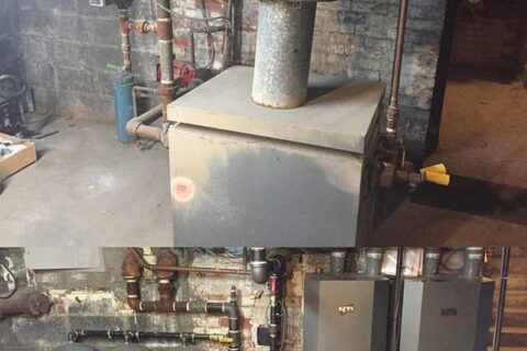 A ultra high efficiency boiler in the basement