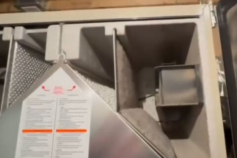 Close-up of an industrial HVAC system