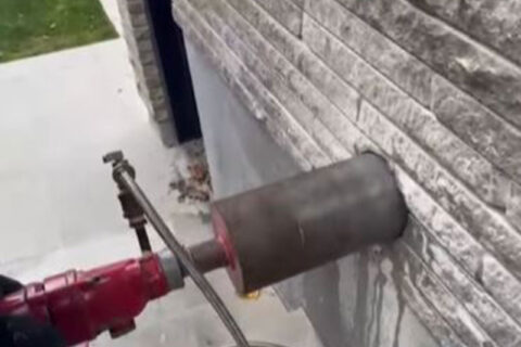 Drilling Hole in Concrete wall
