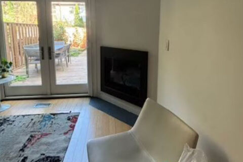 A fireplace inside the house