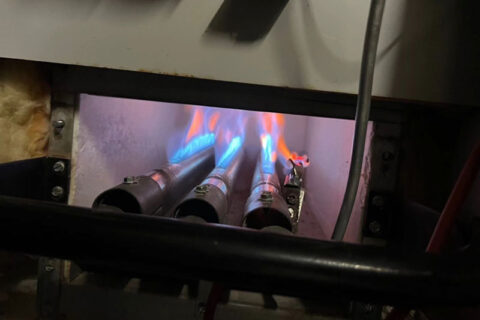 furnace gas turned for heating
