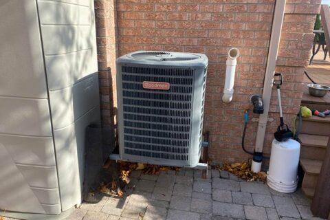 heat pump outside the house