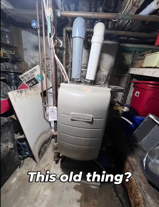 old damaged boiler old damaged boiler