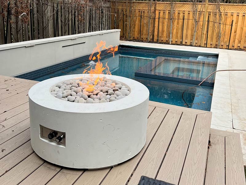 round fire pit with flames and stones round fire pit with flames and stones