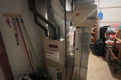 A basement Gas Furnace