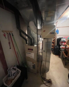 gas furnace installation in basement