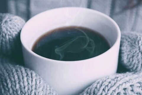 A hot coffee