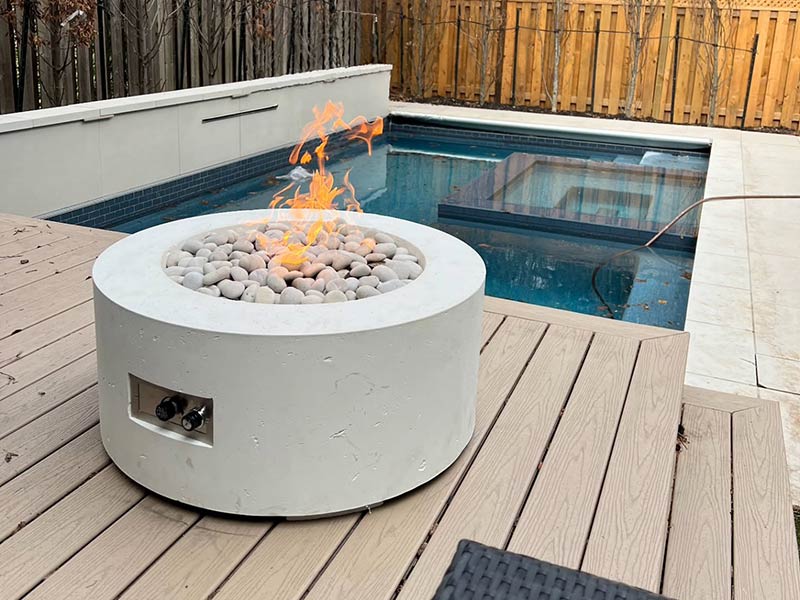 Bonefire and swimming