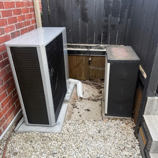 two outdoor air conditioning units two outdoor air conditioning units